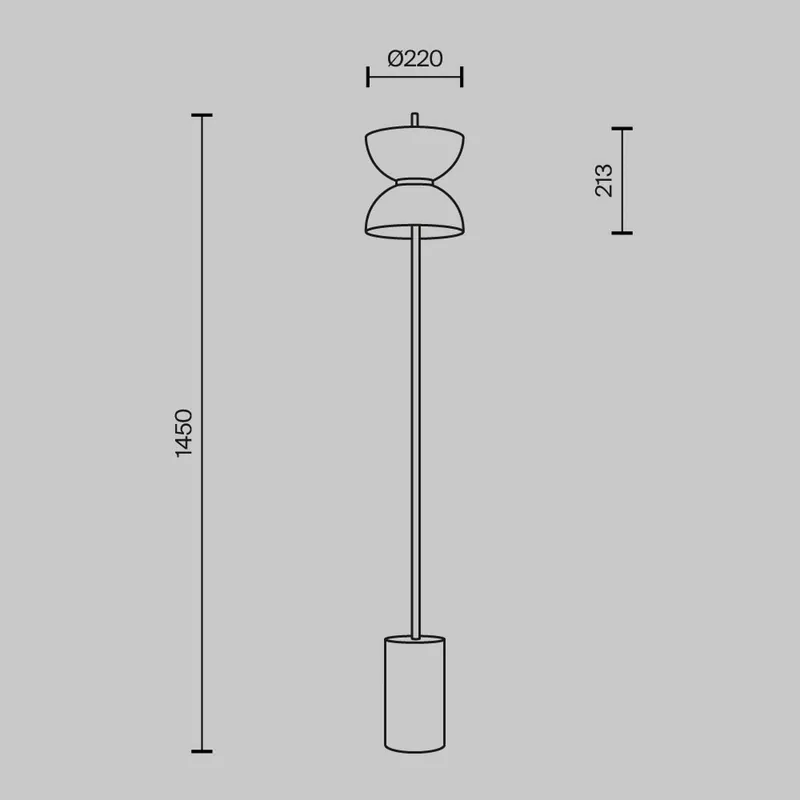 Maytoni Lampa stojąca LED Kyoto, szary, wysokość 145 cm, marmur