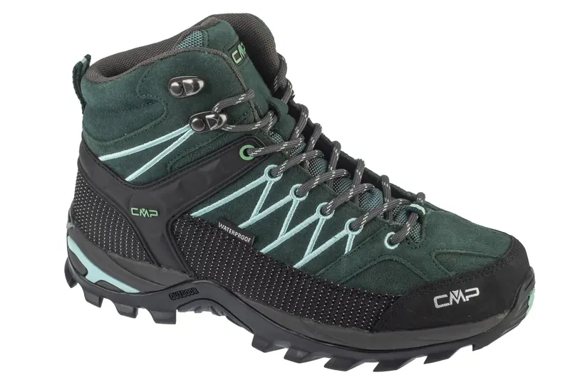 CMP Rigel Mid WP 3Q12946-01FU, Damskie, Zielone, buty trekkingowe, skóra zamszowa, rozmiar: 38