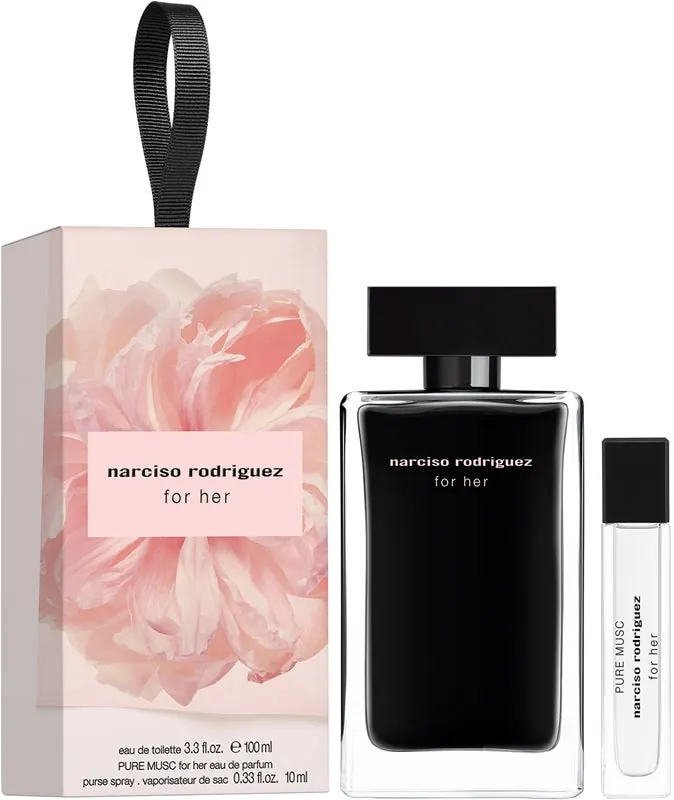 narciso rodriguez for her zestaw prezentowy dla kobiet czarny z mini rozmiarem