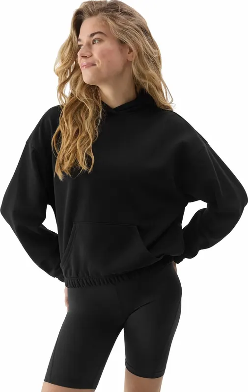 4F bluza damska z kapturem F1057 czarna (XS)