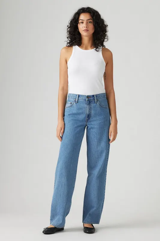 Levi's Baggy Dad Jeans Maat: W25L32 | Wijde Broeken Outlet | Dames | Blauw
