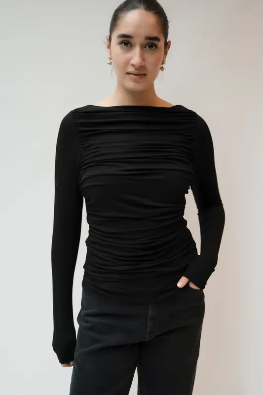 VIVEH Sabik Top Black Maat: 34 | Longsleeves Outlet | Dames | Zwart