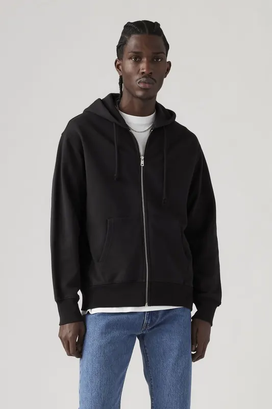 Levi's Authentic Full Zip Sweatshirt Maat: M | Hoodies Outlet | Heren | Zwart