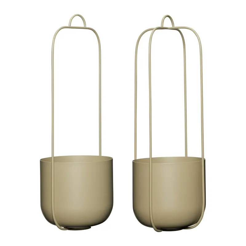 Metalowe wiszące osłonki na doniczki zestaw 2 szt. ø 16 cm Lotus – Hübsch