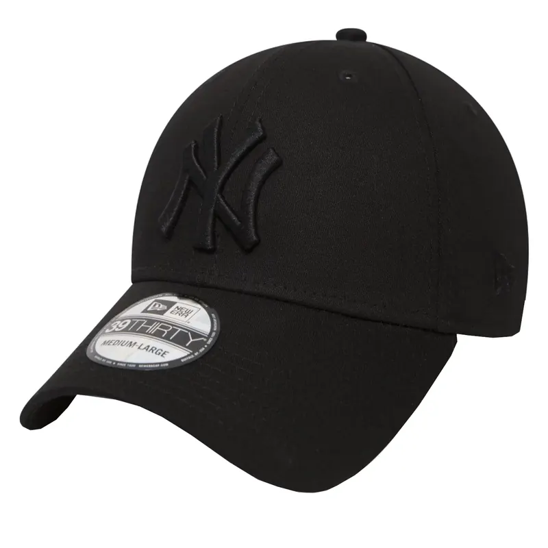 New Era 39THIRTY Classic New York Yankees MLB Cap 10145637, Męskie, Czarne, czapki z daszkiem, bawełna, rozmiar: S/M