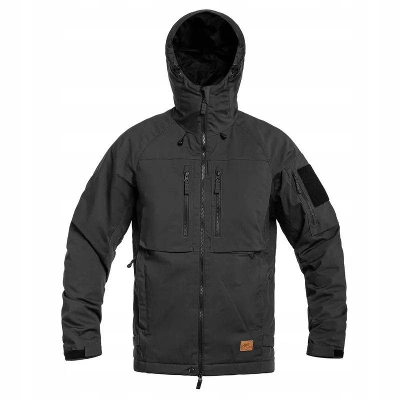 Kurtka z kapturem rzepem zimowa Helikon Winter Yukon Duracanvas Ash Grey M