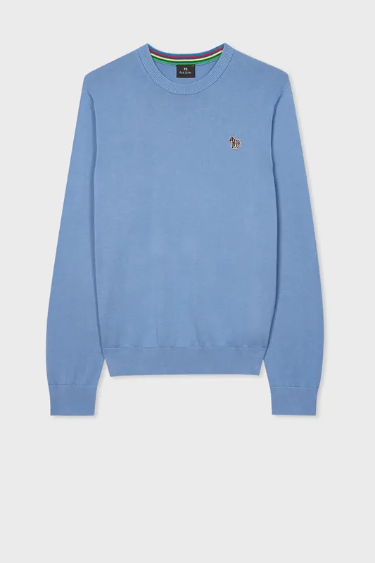 Paul Smith Mens Sweater Crew Neck Zeb Bad Blue Maat: M | Sweaters Outlet | Heren | Blauw