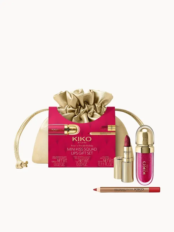 KIKO Milano Mini Kiss Squad Lip Gift Set 5.3ml - Various Shades (Worth £19.97) - 02 Midnight Red