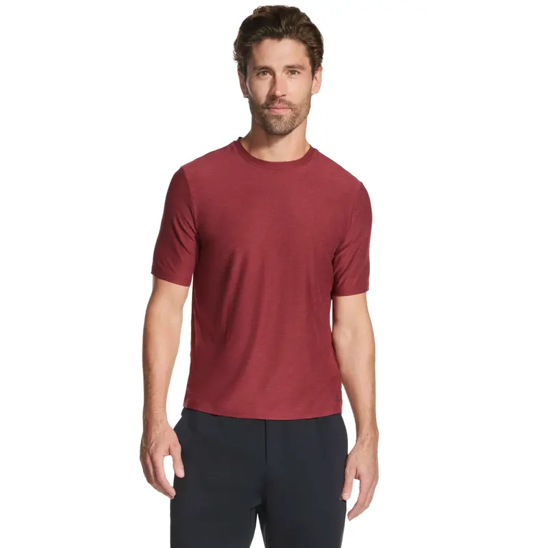 Skechers Go Dri All Day Tee TS107-CCRD, Męskie, Czerwone, t-shirty, poliester, rozmiar: M