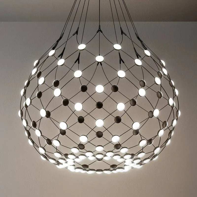 Luceplan Mesh lampa wisząca Ø 80cm Wireless 1m