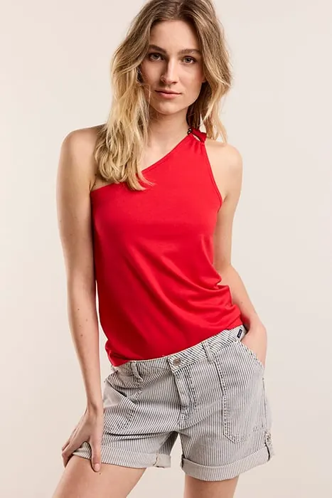 Summum Woman Singlet Heavy Jersey Poppy Maat: XL | Mouwloze Tops Outlet | Dames