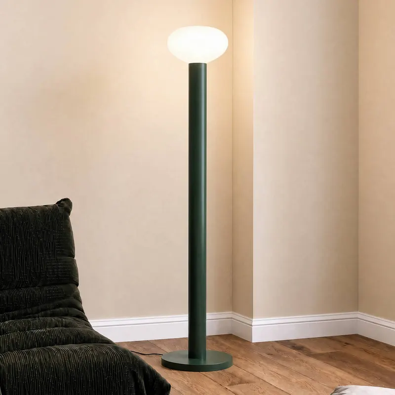 Lampa stojąca Flo, zielona, wysokość 138 cm, 1-punktowa, szkło