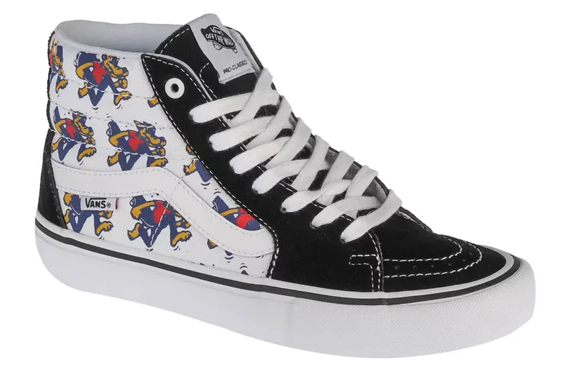 Vans Skate Wolf Sk8 Hi Pro VN0A45JD11Z, Unisex, Czarne, trampki, skóra zamszowa, rozmiar: 34,5