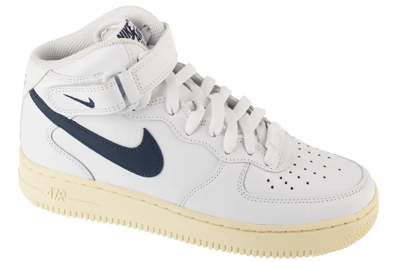 Nike Air Force 1 '07 Mid DD9625-105, Damskie, Białe, buty sneakers, skóra licowa, rozmiar: 38,5