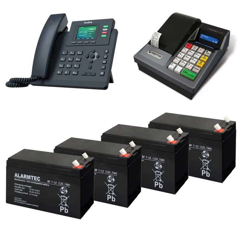 Alarmtec Akumulátor 12V 7Ah pre Telefonnú Centrálu (sada 4 kusov)