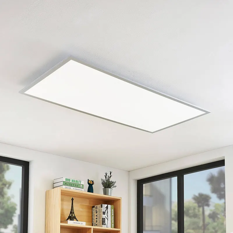 Lampa sufitowa LED Lindby Zento, 120 cm, srebrna, 4000 K