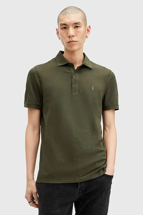 AllSaints Reform Ss Polo Neo Green Maat: XS | Poloshirts Outlet | Heren | Groen