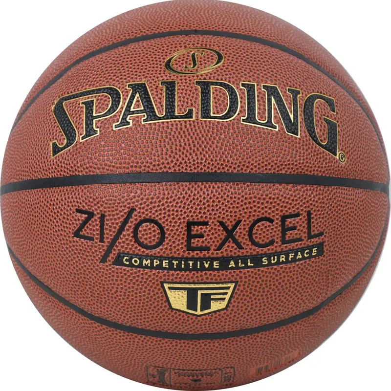 Spalding ZiO Excel In/Out Ball 76940Z, Unisex, Brązowe, piłki do koszykówki, Skóra kompozytowa, rozmiar: 7