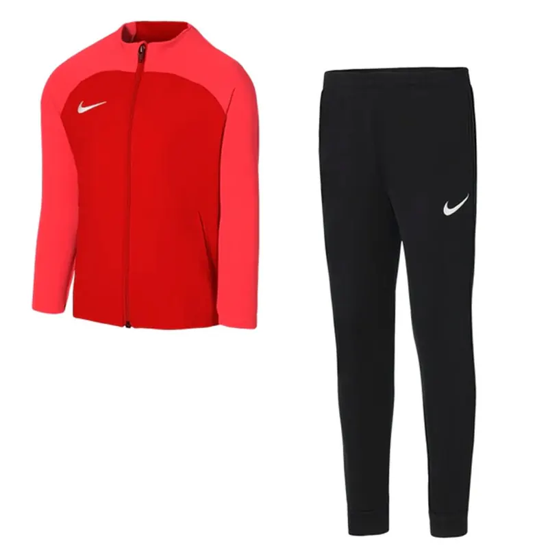 Nike Dres dziecięcy Academy DJ3363 657 czerwono-czarny (S 104-110 cm)