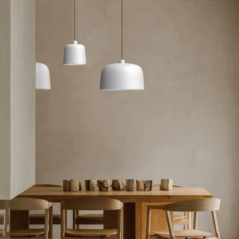 Lampa wisząca Luceplan Zile biały matowy, Ø 20 cm
