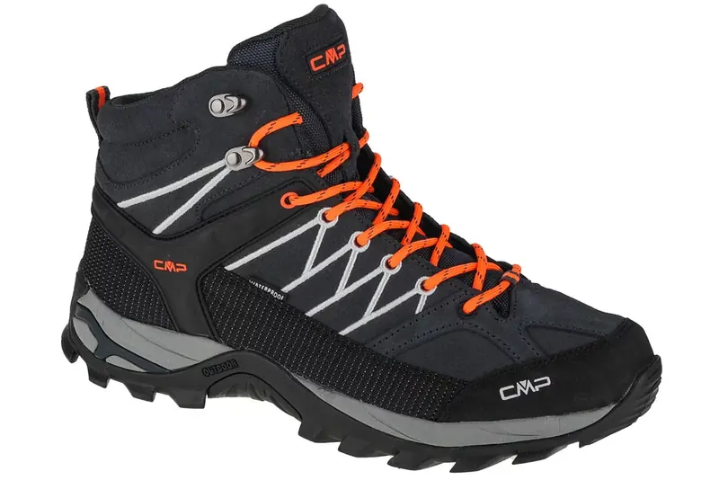 CMP Rigel Mid 3Q12947-56UE, Męskie, Szare, buty trekkingowe, skóra zamszowa, rozmiar: 46
