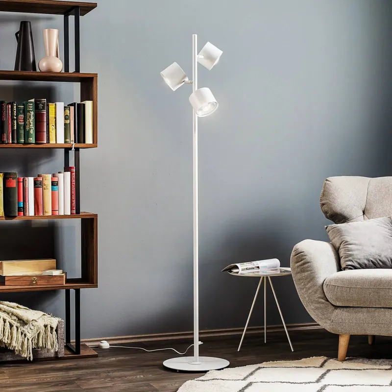 Lampa stojąca Bot, biała, 3-punktowa