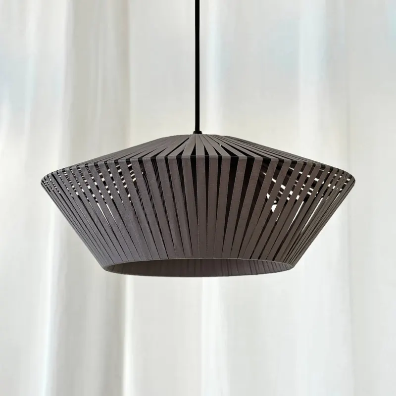 Żyrandol OSRAM Decor Taśma Ø 40,5 cm, szara, tekstylna, E27
