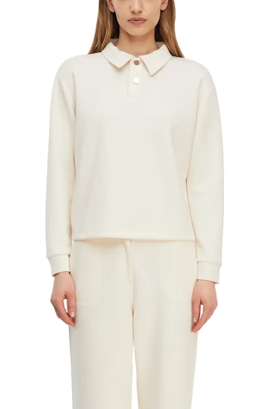 Comma Sweatshirts Offwhite Maat: 42 | Longsleeves Outlet | Dames | Wit