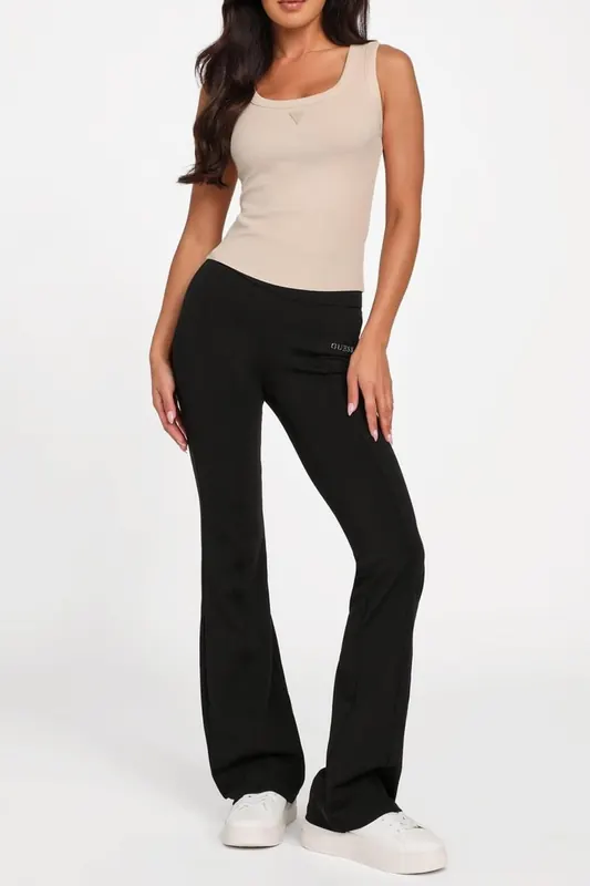 GUESS Sl Triangle Patch Ri Smash Taupe Maat: L | Slipjes Outlet | Dames | Beige
