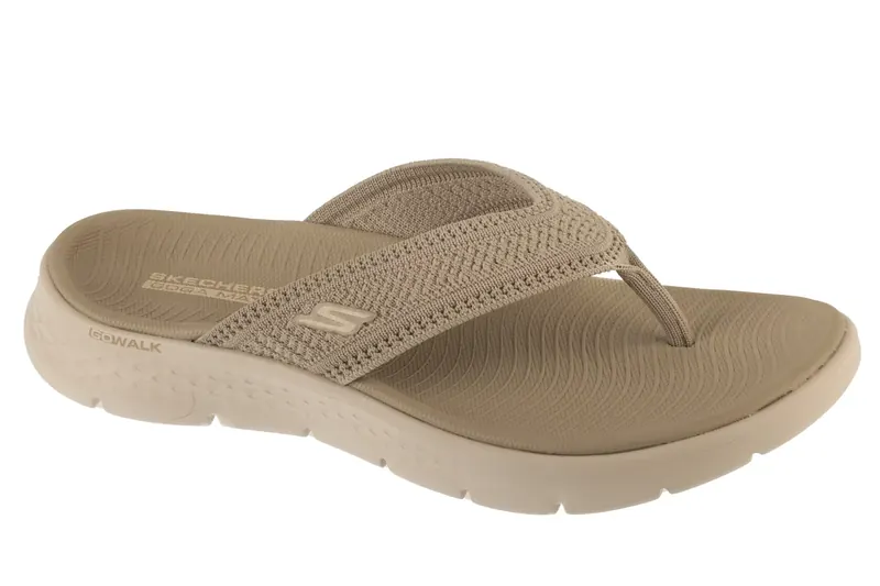 Skechers Go Walk Flex Sandal - Holly 141459-TPE, Damskie, Beżowe, japonki, tkanina, rozmiar: 39