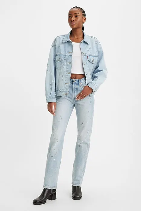 Levi's 501 Straight Jeans Blue Maat: W25L32 | Straight Jeans Outlet | Dames | Blauw