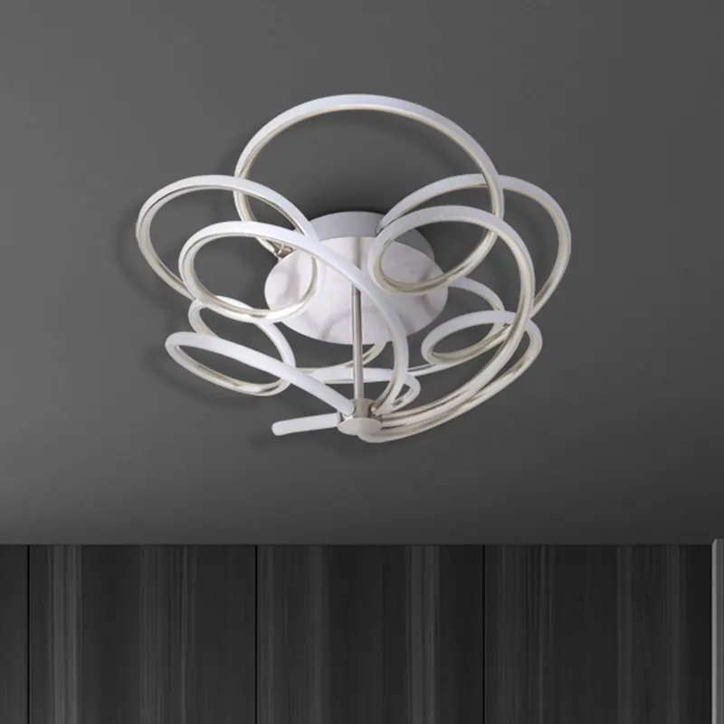 Lampa sufitowa LED Rizado, step-dim, nikiel satyna