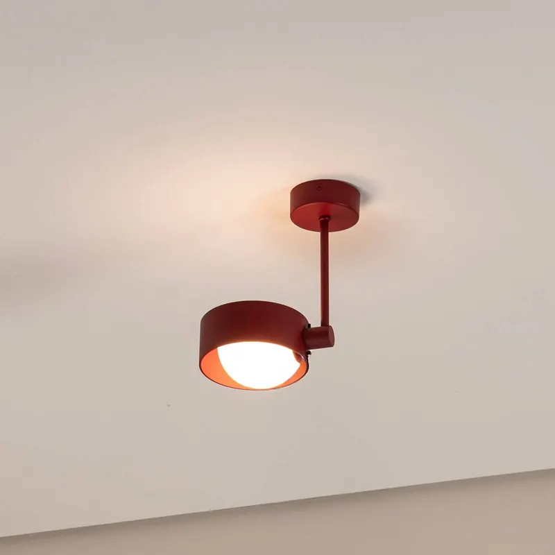 Lampa sufitowa Mado, 1-punktowa, czerwona
