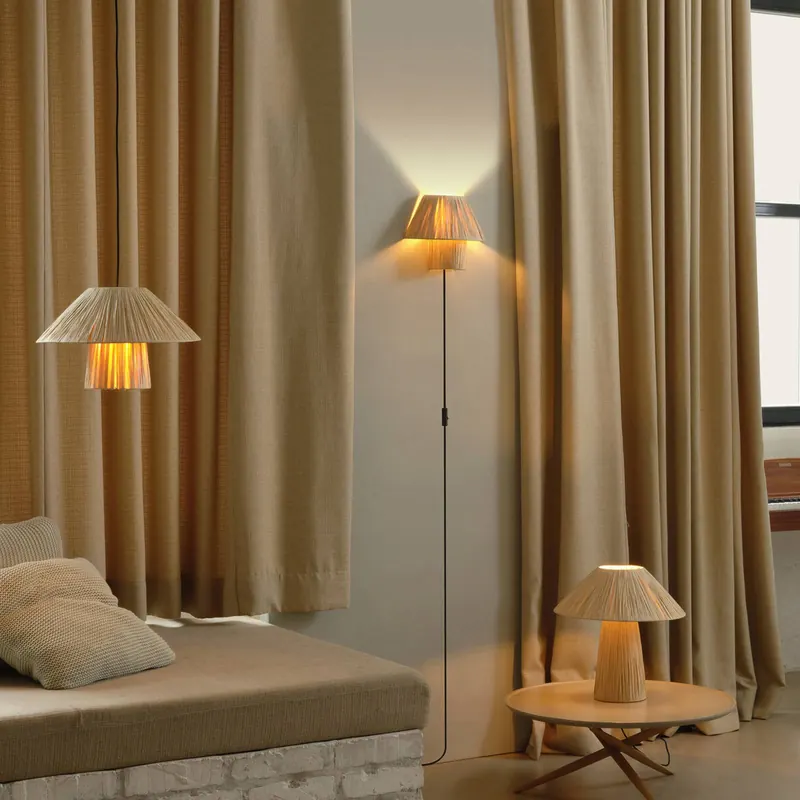 Kinkiet OSRAM Decor Bamboo Paper Hat, bambus, wtyczka E27