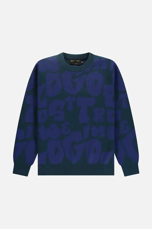 In Gold We Trust Unisex The Louis Dark Navy Maat: XXL | Sweaters Outlet | Unisex | Blauw