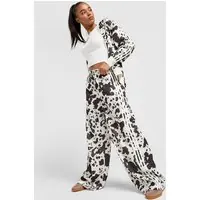 adidas Spodnie Satin Wide Leg Cow Print