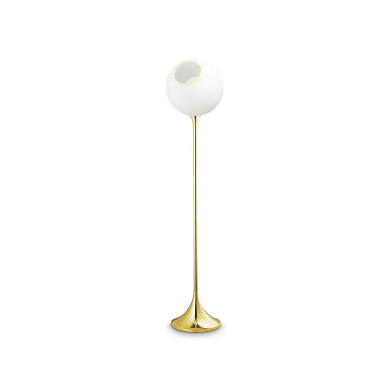 Lampa stojąca Ballroom, biała, szklana, ręcznie dmuchana, ściemniana
