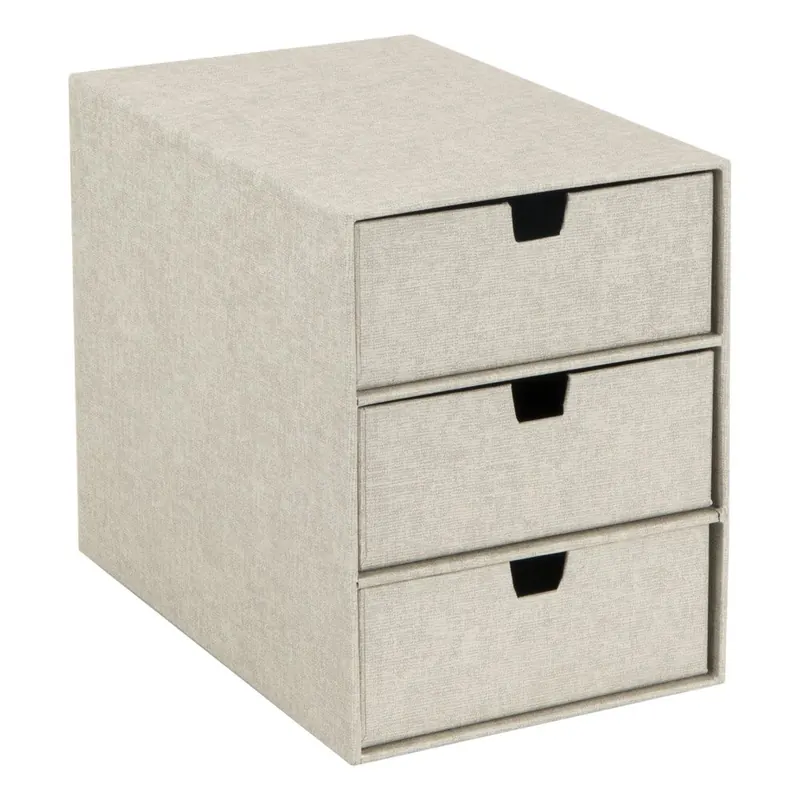 Beżowy organizer z 3 szufladkami Bigso Box of Sweden Ingrid