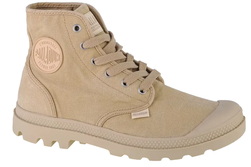 Palladium Pampa Hi 02352-221-M, Męskie, Beżowe, buty sneakers, tkanina, rozmiar: 45