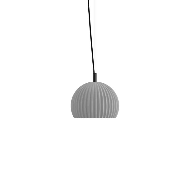 Lampa wisząca Karman Sahara, szara, Ø 23 cm, ceramiczna E27