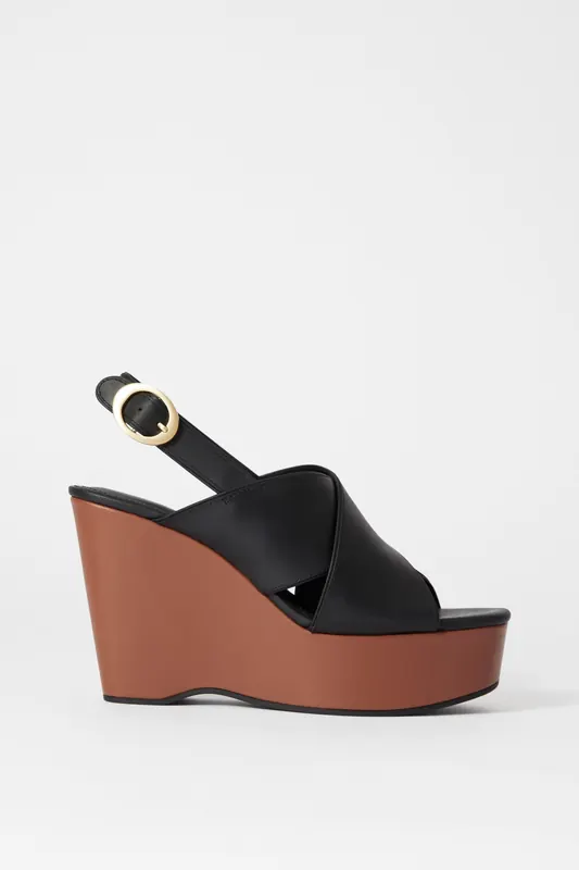 & Other Stories Bobbi Wedge Sandalette Black Maat: 39 | Sandalen Outlet | Dames | Zwart