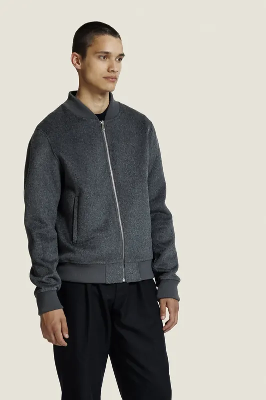 ALTER EGO Mick Jacket D Grey Melange Maat: S | Bomberjacks Outlet | Heren | Grijs