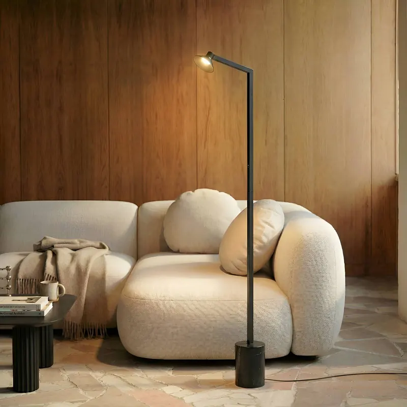 Lucande Lampa stojąca LED Steve, czarna, 130 cm, ściemniana