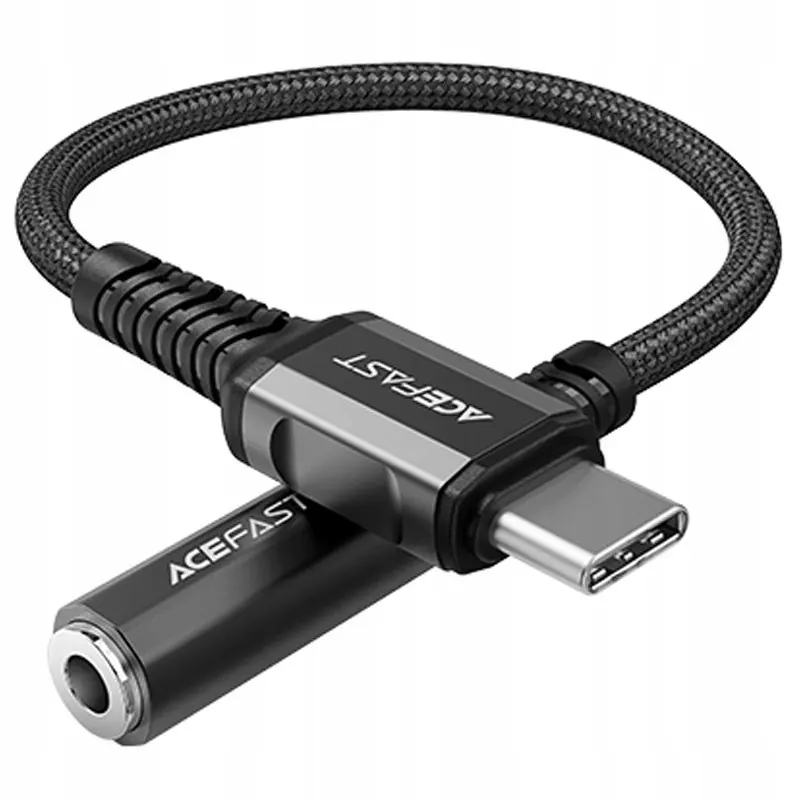 Acefast kabel audio Usb Typ C 3,5mm mini jack (żeński) 18cm, Dac, Aux cza