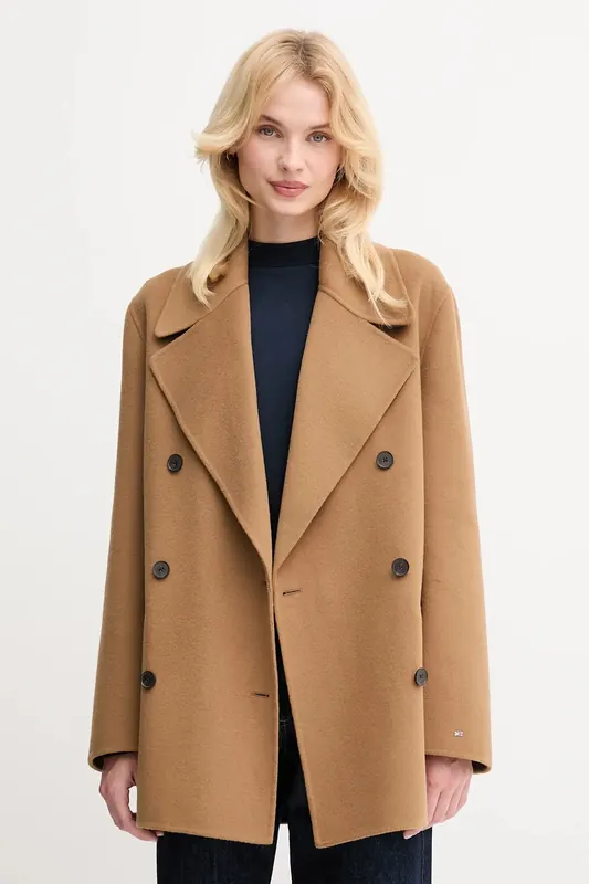 Tommy Hilfiger płaszcz z wełną