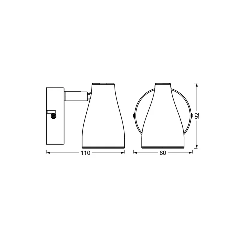 Reflektor sufitowy OSRAM PEAR, szary, 1-punktowa, GU10-LED 2700 K