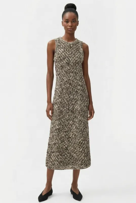 & Other Stories Flora Dress Beige Maat: S | Midi Jurken Outlet | Dames | Beige