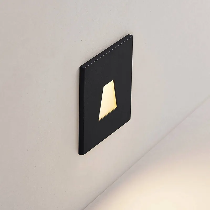 Oprawa wpuszczana LED Molto Luce Wall 68R IP44 SQ, czarna, CCT