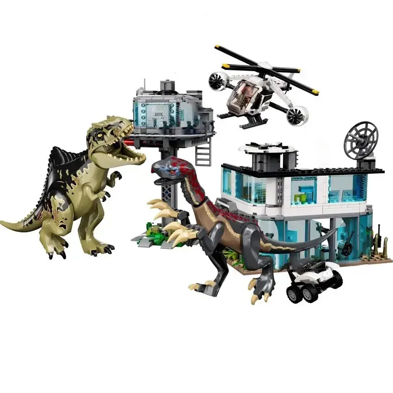 Dinozaur jurajski Południowy Behemoth Smok i Smok Sierpowy Atak 76949 Tyranozaur Rex Klocki Konstrukcyjne Zabawka dla Dzieci Chłopiec