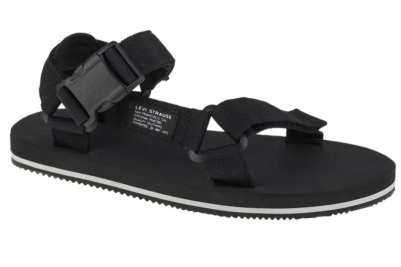Levi's Tahoe Refresh Sandal 234193-989-559, Męskie, Czarne, sandały, tkanina, rozmiar: 44